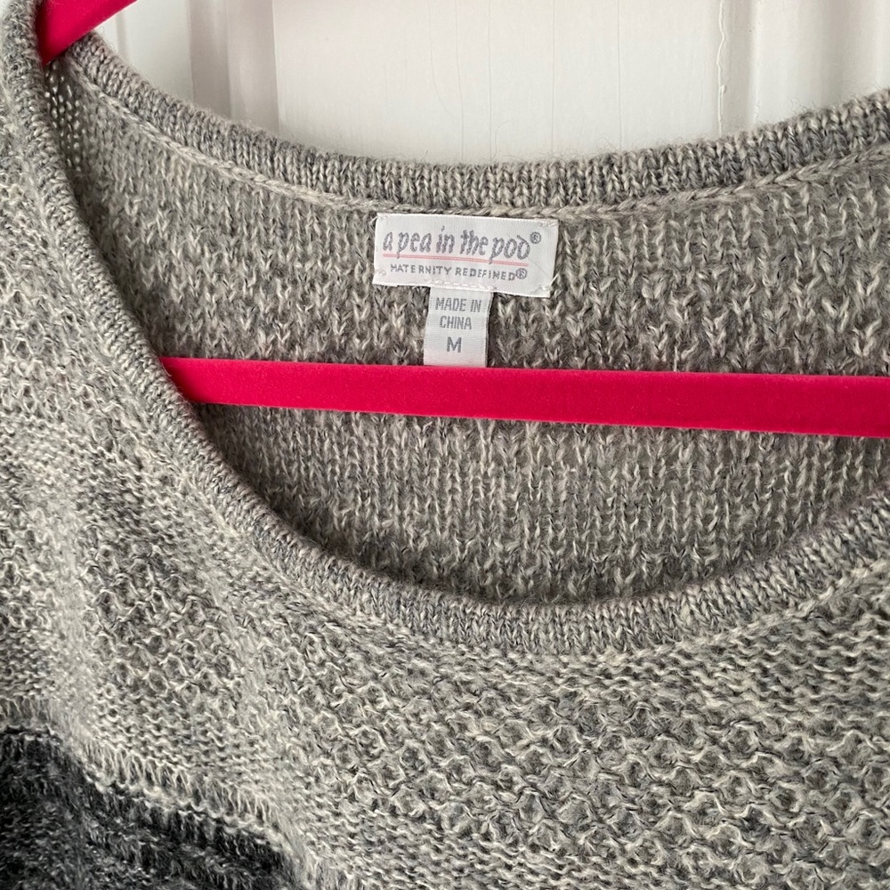 Colorblock Maternity Sweater Dress